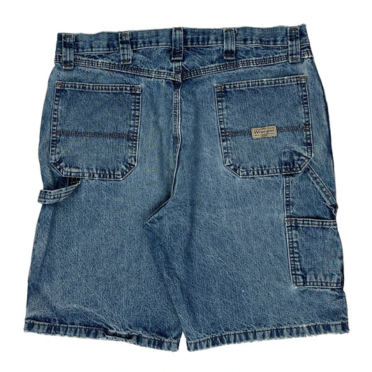 Wrangler Carpenter Shorts - 34W 10L Blue Cotton