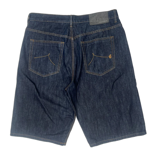 Rocawear Baggy Denim Shorts - 38W 15L Dark Wash Cotton