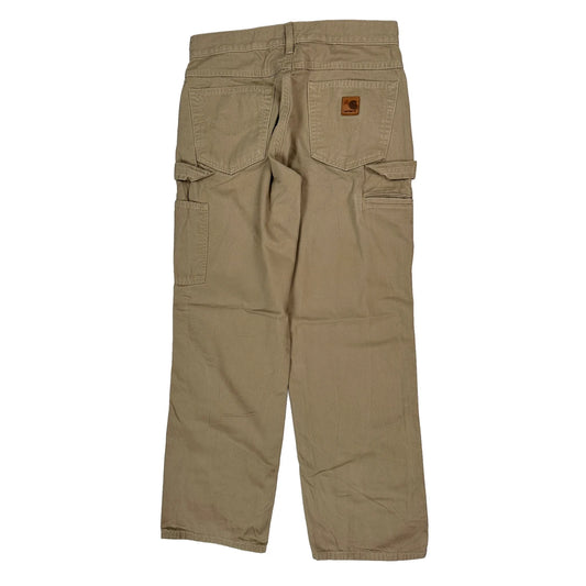 Carhartt Carpenter Trousers - 30W 30L Khaki Cotton