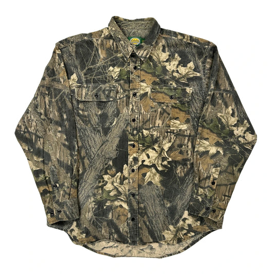 Cabelas Camo Flannel Shirt - XL Camo Cotton