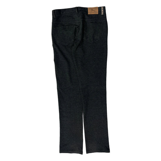 Burberry Skinny Trousers - 33W UK 14 Grey Cotton