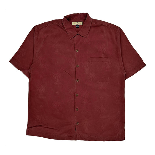 Tommy Bahama Hawaiian Shirt - Medium Red Silk