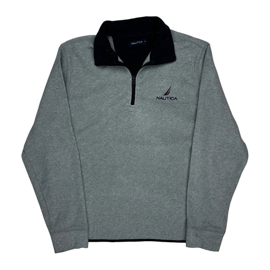 Nautica 1/4 Zip - Medium Grey Cotton