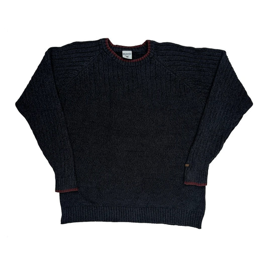 Vintage Columbia Jumper - Large Black Wool