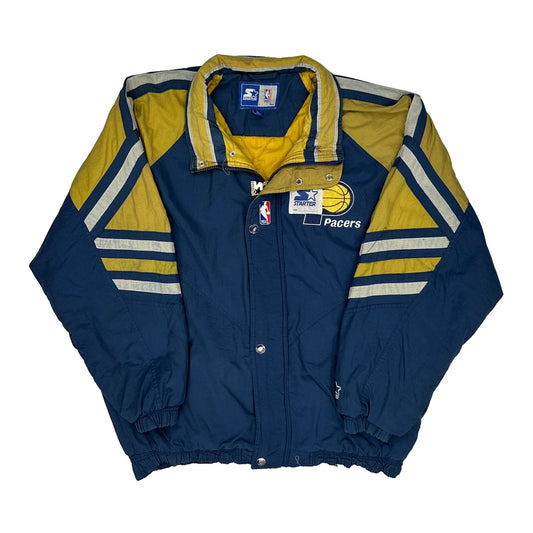 Pacers Starter Nba Jacket - Large Blue Nylon