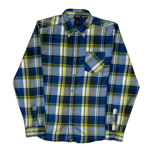 Marmot Checked Shirt - Large Blue Cotton