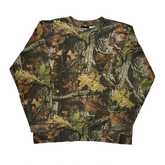 Vintage Fieldline Long Sleeve T-Shirt - XL Camo Cotton
