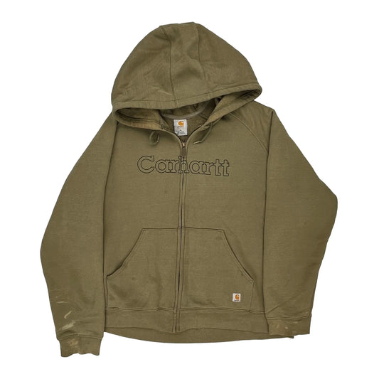 Carhartt Hoodie - XL Green Cotton Blend