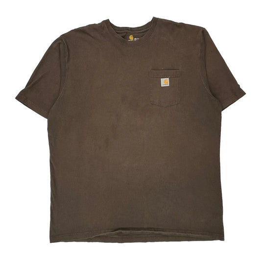 Carhartt Tall T-Shirt - 2XL Brown Cotton