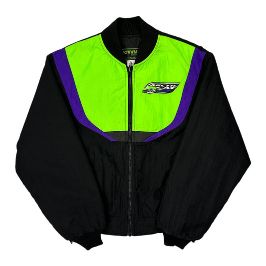Snowmobile Arctic Wear Bomber Jacket - Large Black Nylon