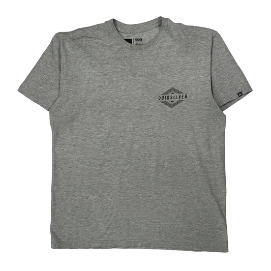 Quiksilver T-Shirt - Large Grey Cotton Blend