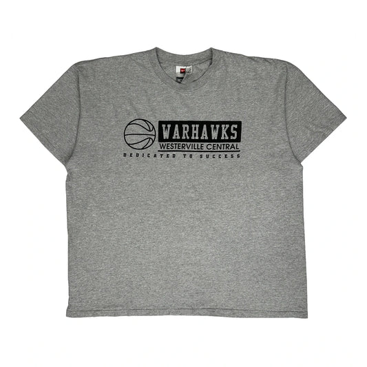 Nike College T-Shirt - XL Grey Cotton