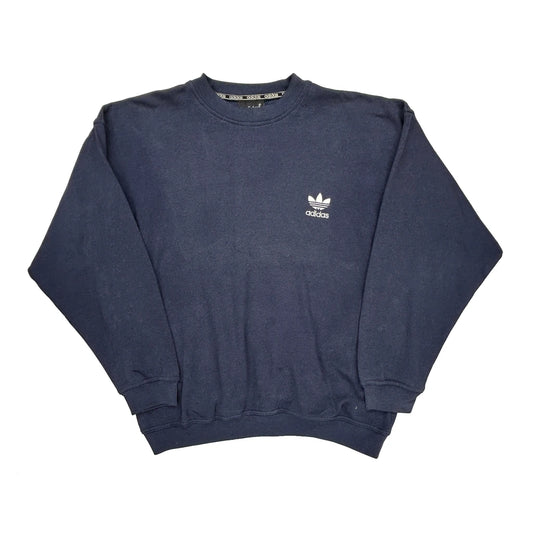 Adidas Sweatshirt - Large Navy Cotton