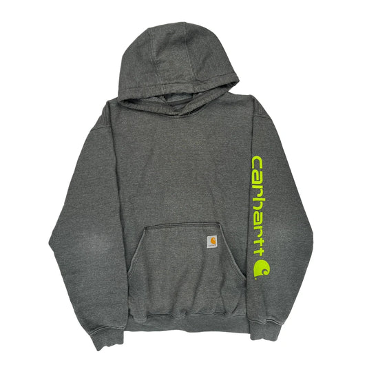 Carhartt Hoodie - Large Grey Cotton Blend