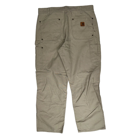 Vintage Des Carhartt Double Knee Cargo Trousers - 34W 29L Khaki Cotton