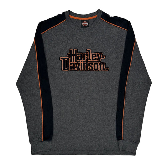 Myrtle Beach Sc Harley Davidson Long Sleeve T-Shirt - XL Grey Cotton