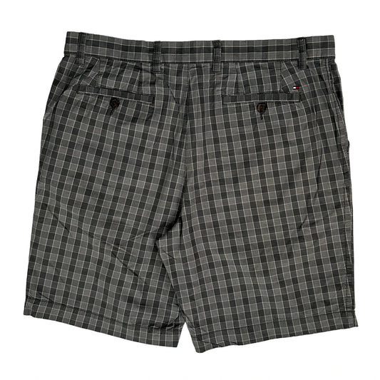 Tommy Hilfiger Checked Shorts - 36W 9L Grey Cotton