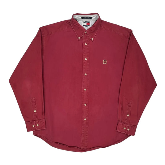 Tommy Hilfiger Shirt - Large Red Cotton