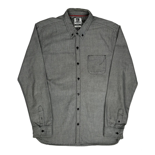 Quiksilver Shirt - Large Grey Cotton Blend