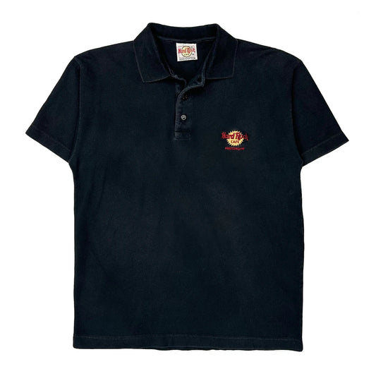 Hard Rock Cafe Polo Shirt - Medium Black Cotton