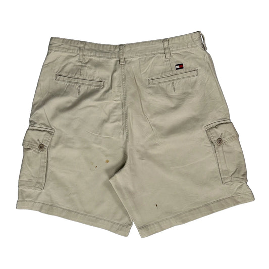 Tommy Hilfiger Cargo Shorts - 32W 8L Beige Cotton
