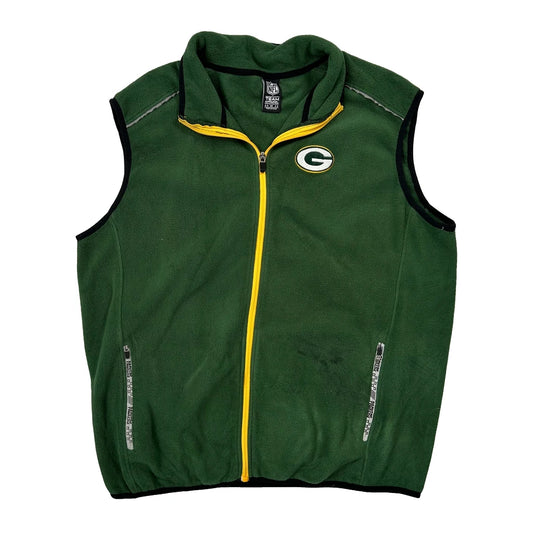 Green Bay Packers Nfl Football Fleece Jacket - Medium Green Polyester