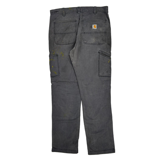 Carhartt Double Knee Carpenter Trousers - 34W 34L Grey Cotton