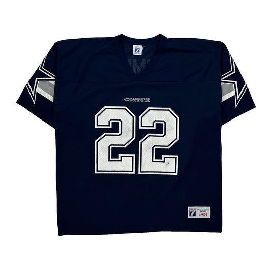 Cowboys Logo Athletics Football Jersey - Large Navy Polyester