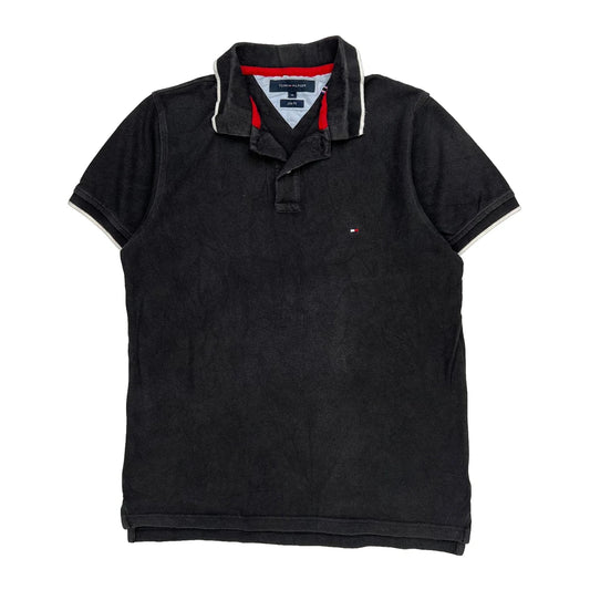 Tommy Hilfiger Slim Fit Polo Shirt - Medium Black Cotton