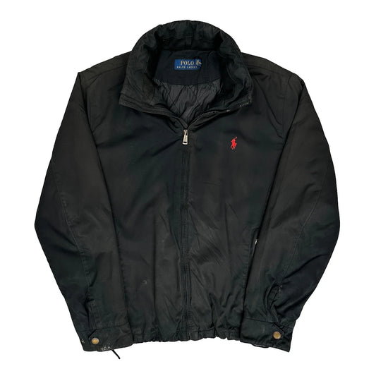 Polo By Ralph Lauren Bomber Jacket - Large Black Nylon