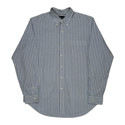 Ralph Lauren Striped Shirt - Large Blue Cotton