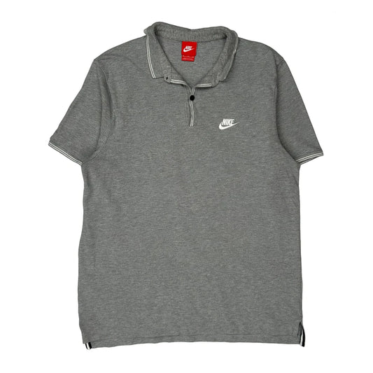 Nike Polo Shirt - XL Grey Cotton