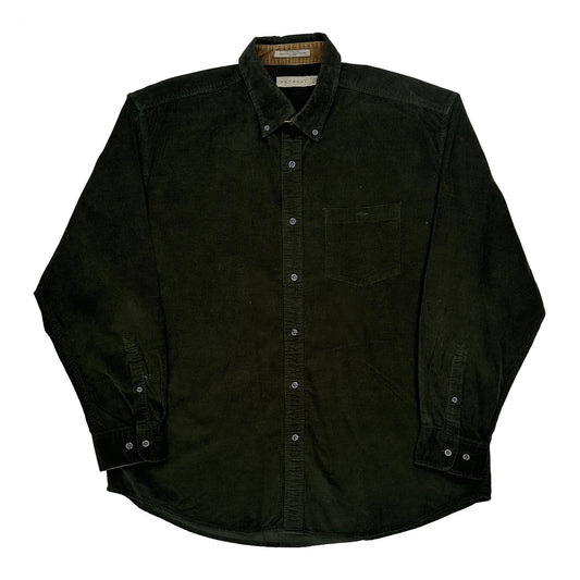 Retreat Cord Shirt - XL Green Cotton