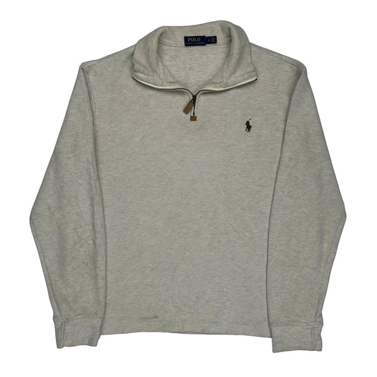 Polo By Ralph Lauren 1/4 Zip - Medium Grey Cotton