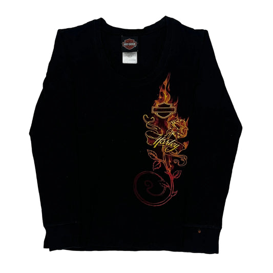 Barnett Harley-Davidson El Paso, Texas Harley Davidson Graphic Long Sleeve T-Shirt - Small Black Cotton