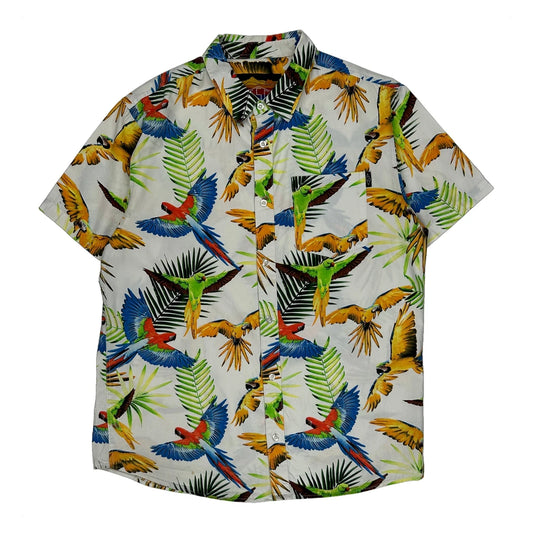 Empyre Graphic Hawaiian Shirt - Large Multicoloured Cotton