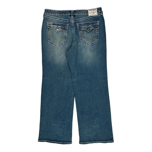 True Religion Bobbi Low Slung Baggy Jeans - 35W 32L Blue Denim