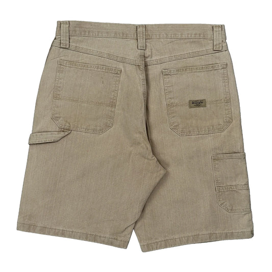 Wrangler Carpenter Shorts - 32W 10L Beige Cotton