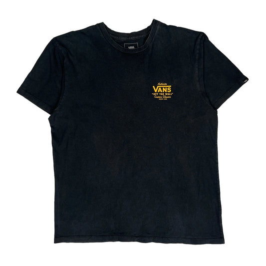 Vintage Vans Graphic T-Shirt - Large Black Cotton