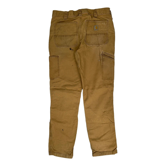 Vintage Carhartt Double Knee Carpenter Trousers - 32W 33L Khaki Cotton