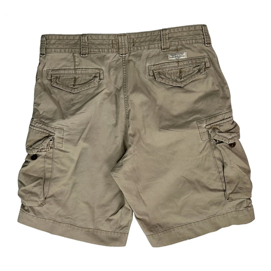 Vintage Polo By Ralph Lauren Cargo Shorts - 38W 10L Khaki Cotton