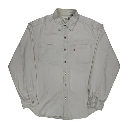 Levis Denim Shirt - Large White Cotton