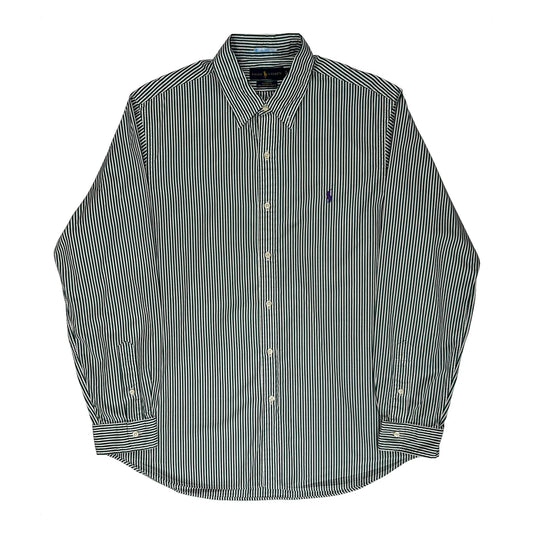 Ralph Lauren Striped Patterned Shirt - XL Green Cotton