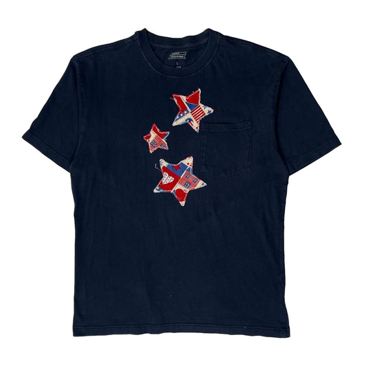 Vintage Dickies Graphic T-Shirt - Large Navy Cotton