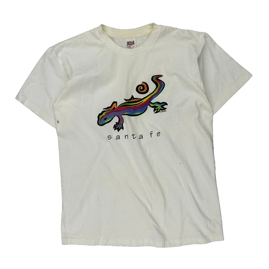 Santa Fe Anvil Single Stitch T-Shirt - Large Multicoloured Cotton