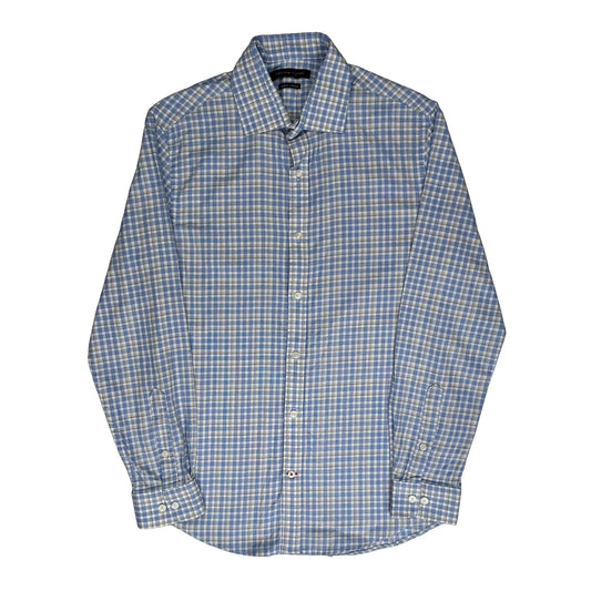 Tommy Hilfiger Checked Shirt - Medium Blue Cotton