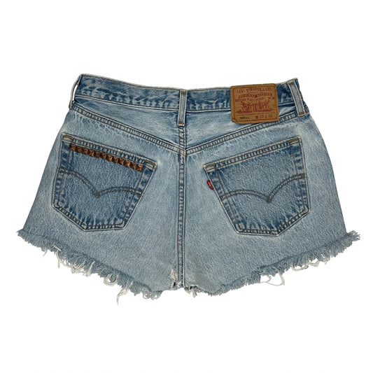 Levis Denim Shorts - 30W UK 10 Light Wash Cotton