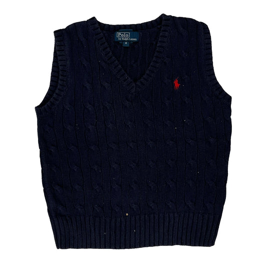 Age 4 Polo By Ralph Lauren Sweater Vest - 2XS Navy Cotton