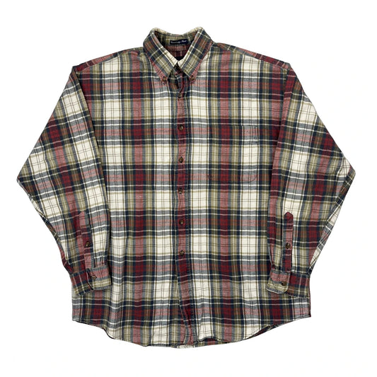 Vintage Cambridge Plaid Gant Checked Flannel Shirt - Large Multicoloured Cotton