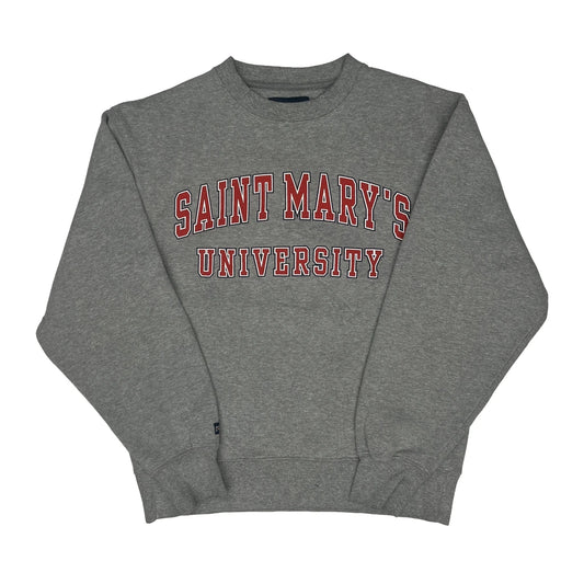Saint Mary'S University Jansport College Sweatshirt - Small Grey Cotton Blend